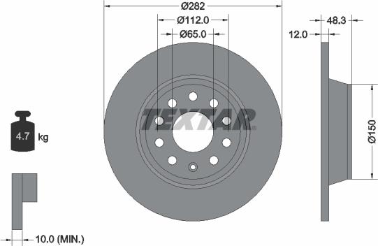 Textar 92140805 - Kočioni disk www.molydon.hr