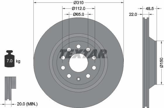 Textar 92140705 - Kočioni disk www.molydon.hr