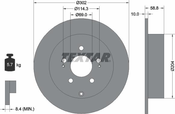 Textar 92148400 - Kočioni disk www.molydon.hr