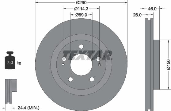 Textar 92148300 - Kočioni disk www.molydon.hr