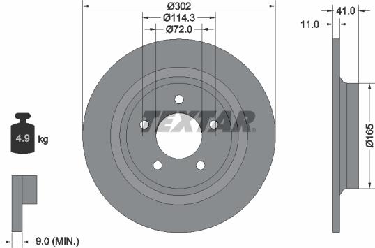 Textar 92148200 - Kočioni disk www.molydon.hr