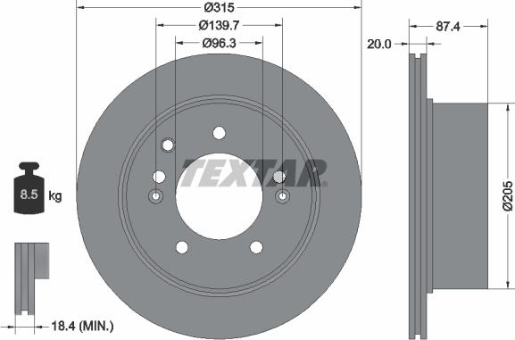 Textar 92147400 - Kočioni disk www.molydon.hr