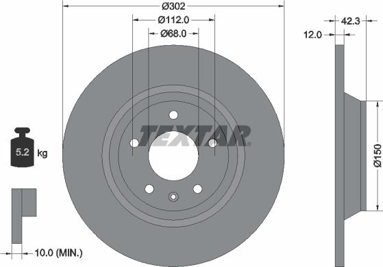 Textar 92159503 - Kočioni disk www.molydon.hr