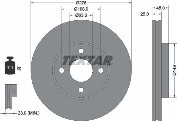 Textar 92159003 - Kočioni disk www.molydon.hr