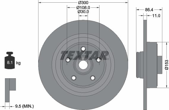 Textar 92159800 - Kočioni disk www.molydon.hr