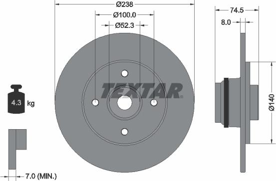 Textar 92154000 - Kočioni disk www.molydon.hr