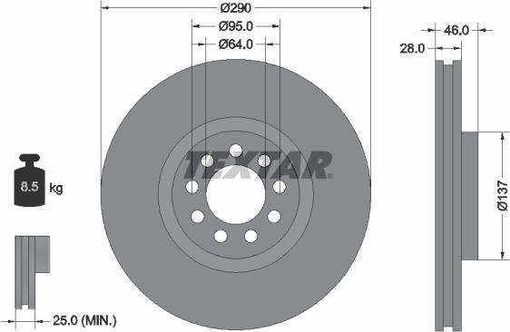 Textar 92155700 - Kočioni disk www.molydon.hr