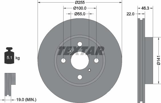 Textar 92156100 - Kočioni disk www.molydon.hr