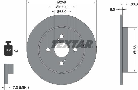 Textar 92156300 - Kočioni disk www.molydon.hr