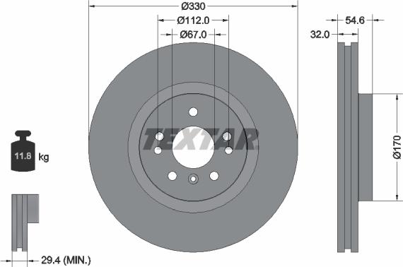 Textar 92150605 - Kočioni disk www.molydon.hr