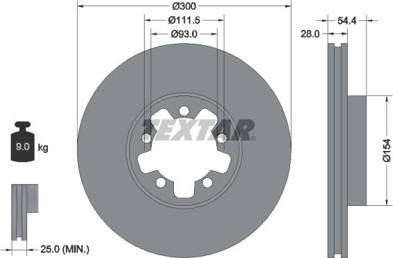 Textar 92151900 - Kočioni disk www.molydon.hr