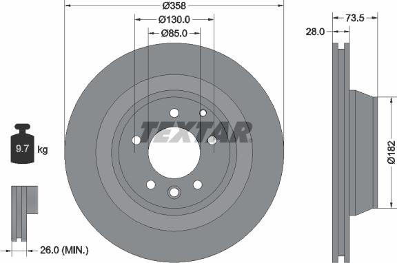 Textar 92151405 - Kočioni disk www.molydon.hr