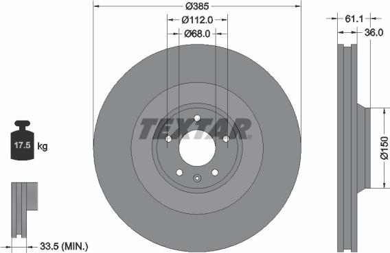 Textar 92151303 - Kočioni disk www.molydon.hr