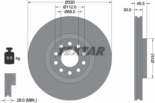 Textar 92158305 - Kočioni disk www.molydon.hr