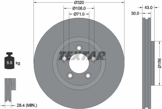 Textar 92158705 - Kočioni disk www.molydon.hr