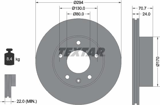 Textar 92153400 - Kočioni disk www.molydon.hr