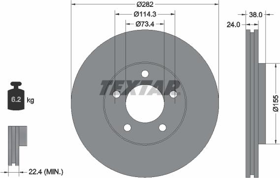 Textar 92153100 - Kočioni disk www.molydon.hr