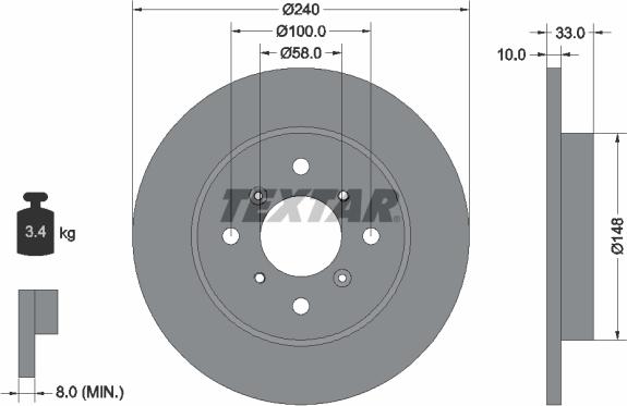 Textar 92153300 - Kočioni disk www.molydon.hr