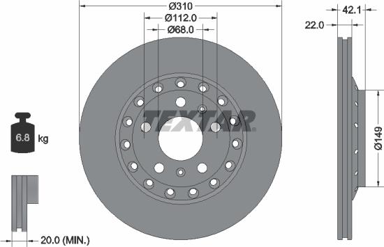 Textar 92152300 - Kočioni disk www.molydon.hr