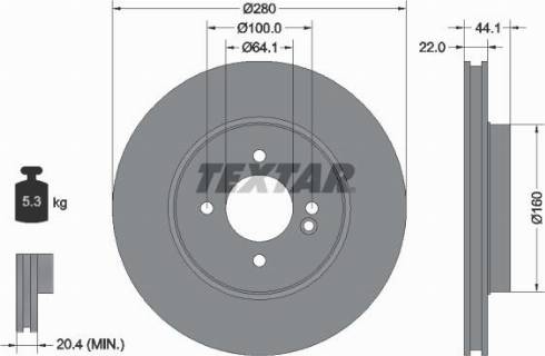 Textar 92157900 - Kočioni disk www.molydon.hr