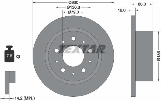 Textar 92157600 - Kočioni disk www.molydon.hr