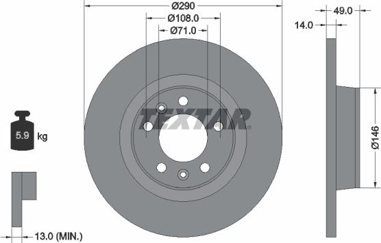 Textar 92157100 - Kočioni disk www.molydon.hr