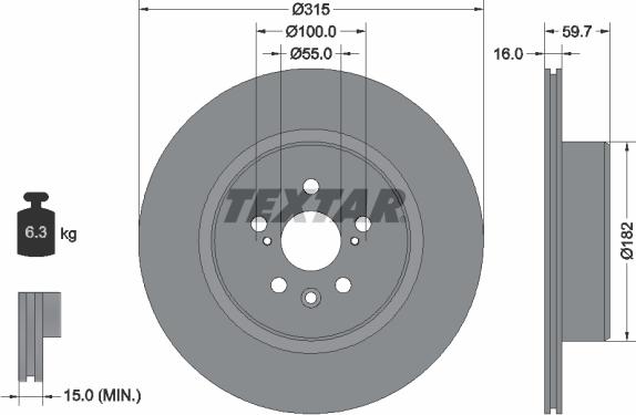 Textar 92169503 - Kočioni disk www.molydon.hr