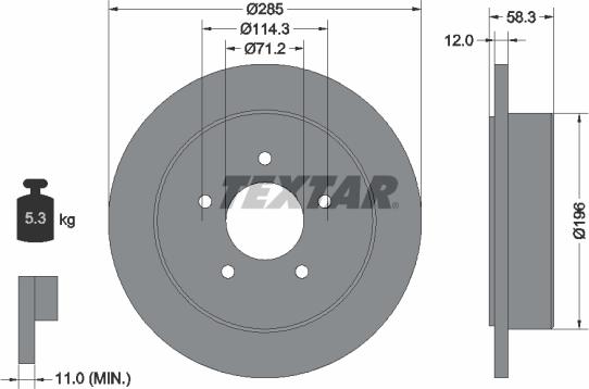 Textar 92169100 - Kočioni disk www.molydon.hr