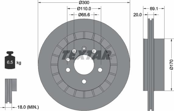 Textar 92164900 - Kočioni disk www.molydon.hr