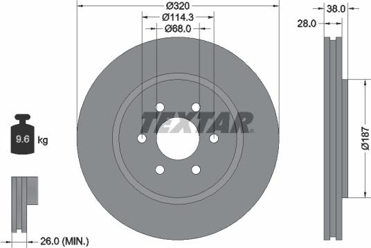 Textar 92164405 - Kočioni disk www.molydon.hr