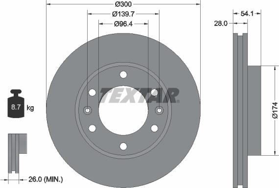 Textar 92164500 - Kočioni disk www.molydon.hr