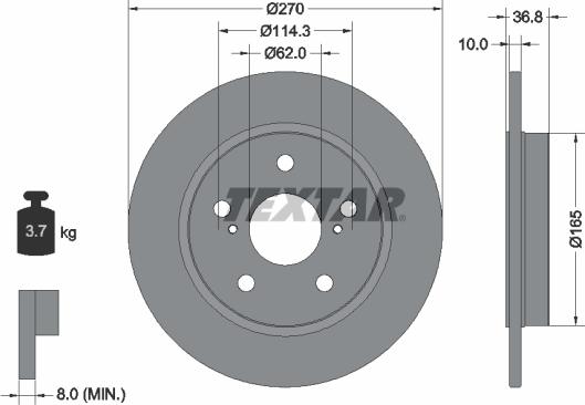 Textar 92164000 - Kočioni disk www.molydon.hr