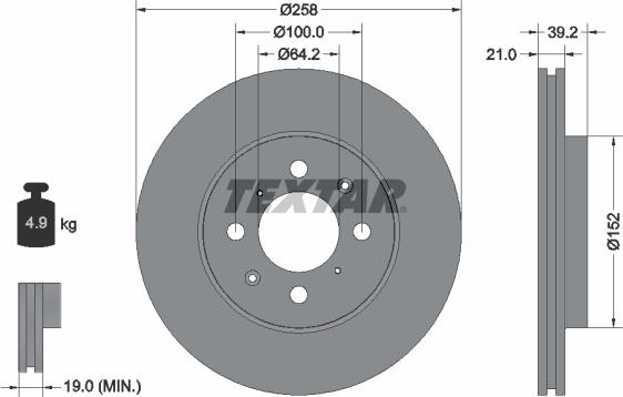 Textar 92165900 - Kočioni disk www.molydon.hr