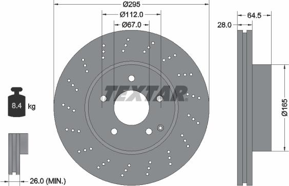 Textar 92165003 - Kočioni disk www.molydon.hr