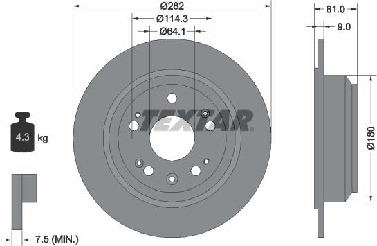 Textar 92165800 - Kočioni disk www.molydon.hr