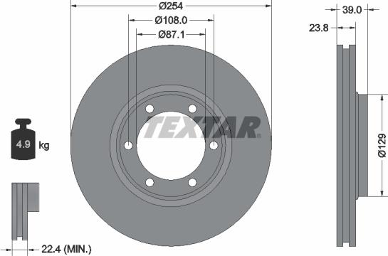 Textar 92166900 - Kočioni disk www.molydon.hr