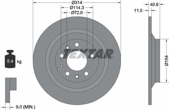 Textar 92166400 - Kočioni disk www.molydon.hr