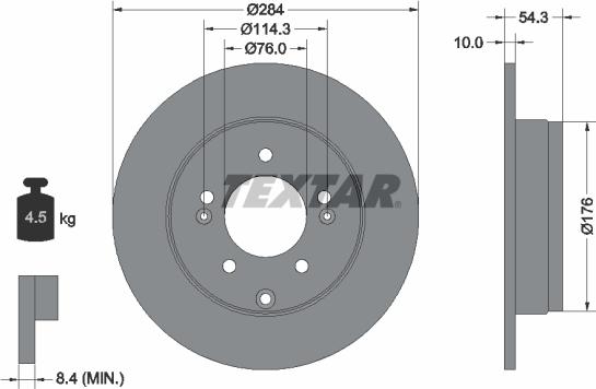 Textar 92166600 - Kočioni disk www.molydon.hr