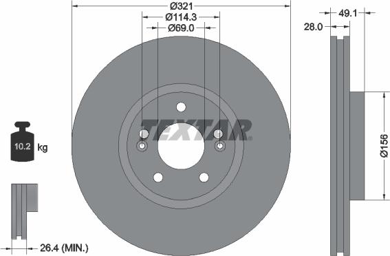 Textar 92166000 - Kočioni disk www.molydon.hr