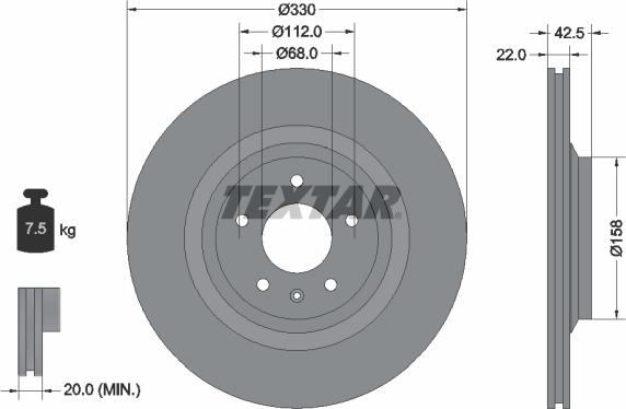 Textar 92160403 - Kočioni disk www.molydon.hr