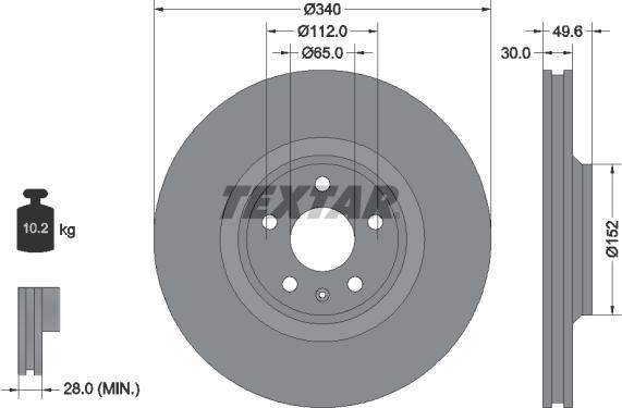 Textar 92160503 - Kočioni disk www.molydon.hr