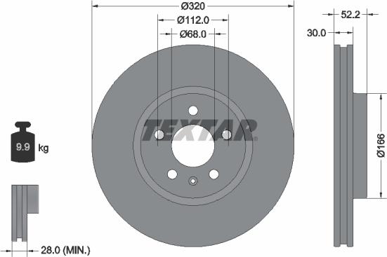 Textar 92160003 - Kočioni disk www.molydon.hr