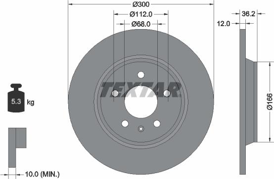 Textar 92160100 - Kočioni disk www.molydon.hr