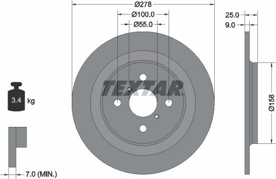 Textar 92161900 - Kočioni disk www.molydon.hr