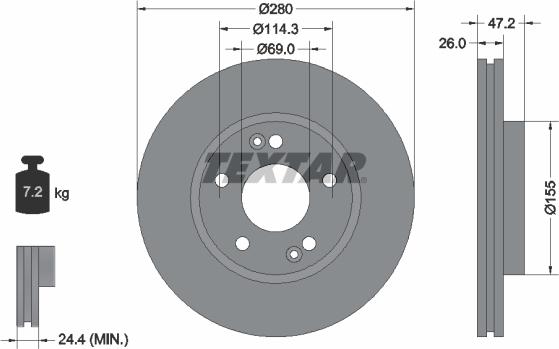 Textar 92161603 - Kočioni disk www.molydon.hr