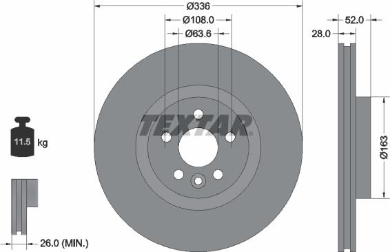 Textar 92168200 - Kočioni disk www.molydon.hr