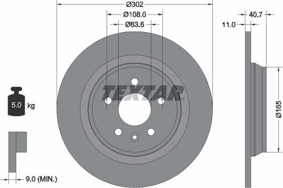 Textar 92162905 - Kočioni disk www.molydon.hr