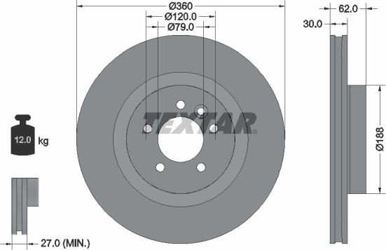 Textar 92162005 - Kočioni disk www.molydon.hr