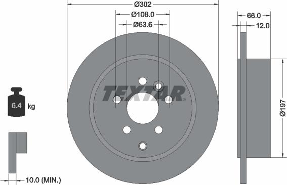 Textar 92162700 - Kočioni disk www.molydon.hr