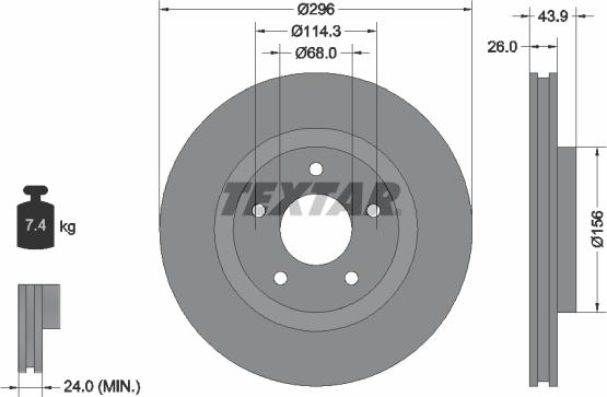 Textar 92167403 - Kočioni disk www.molydon.hr